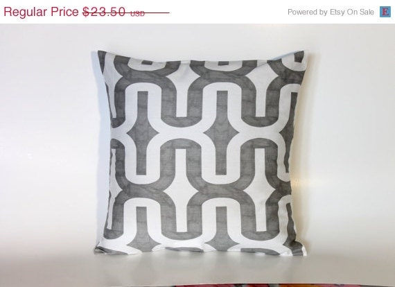 SALE ENDS SOON Grey Pillow Cover Grey European by HomeMakeOver