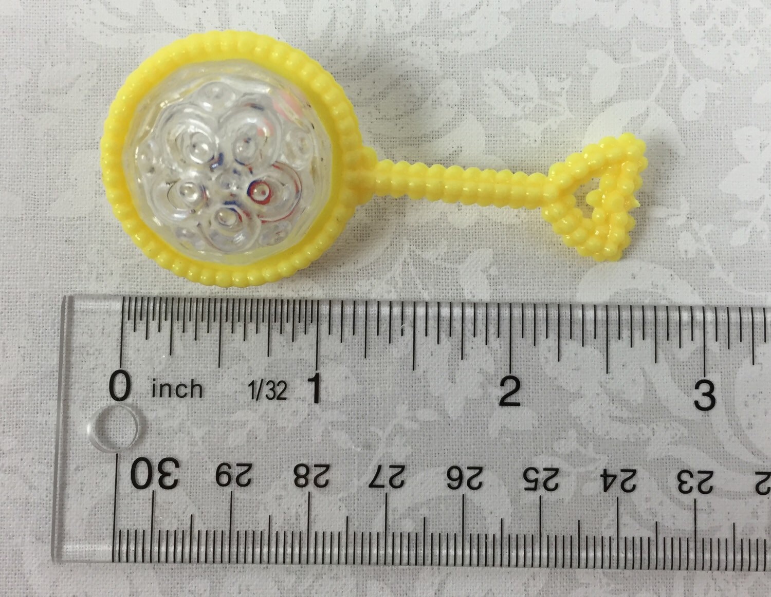 6 Yellow Baby Rattles for Baby Shower or Gender Reveal DIY Decorations