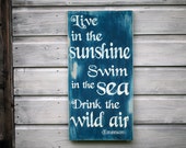 Rustic Wall Art, Live In The Sunshine Sign, Handmade Wooden Sign, Beach House Decor Rustic Wall Art, Live In The Sunshine Sign, Handmade Wooden Sign, Beach House Decor