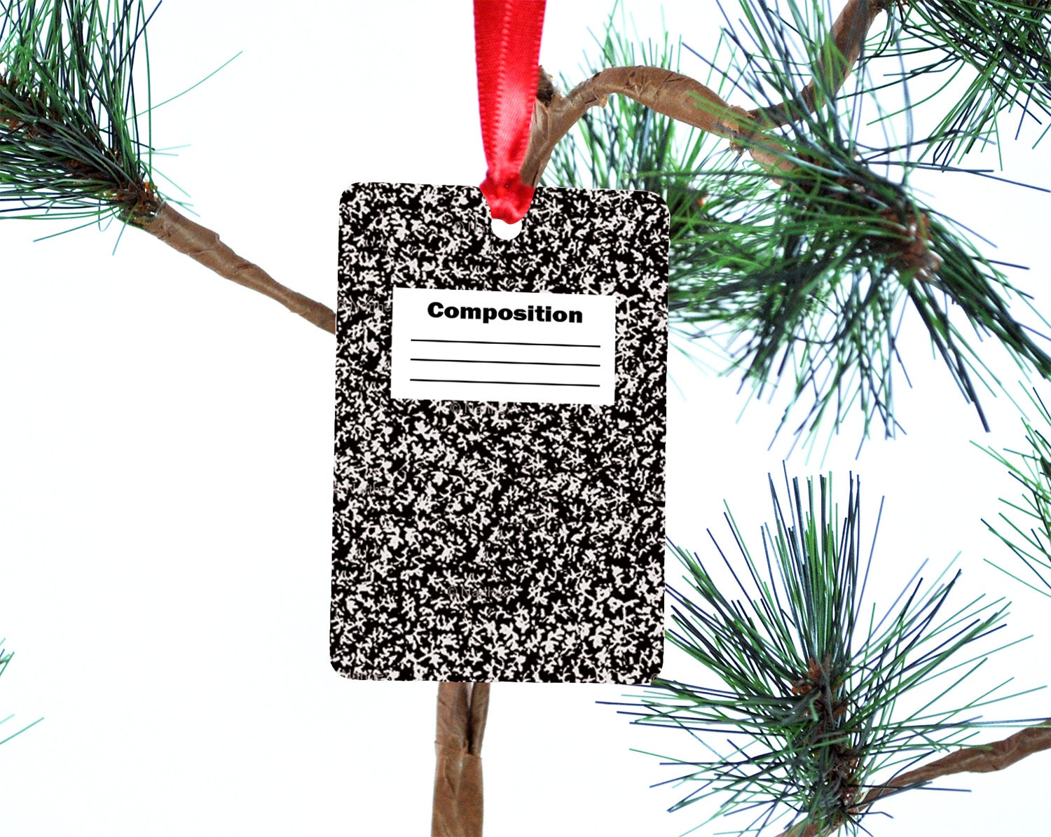 composition book christmas tree ornament by neuronsnotincluded composition book christmas tree ornament by neuronsnotincluded