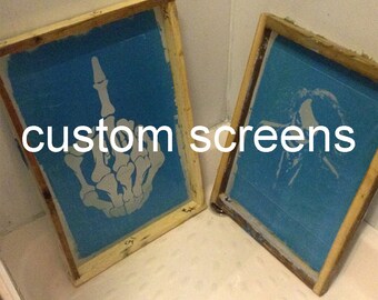 Ready to Print Custom Screen Printing Screen For A3 Images/Designs - Made To Order