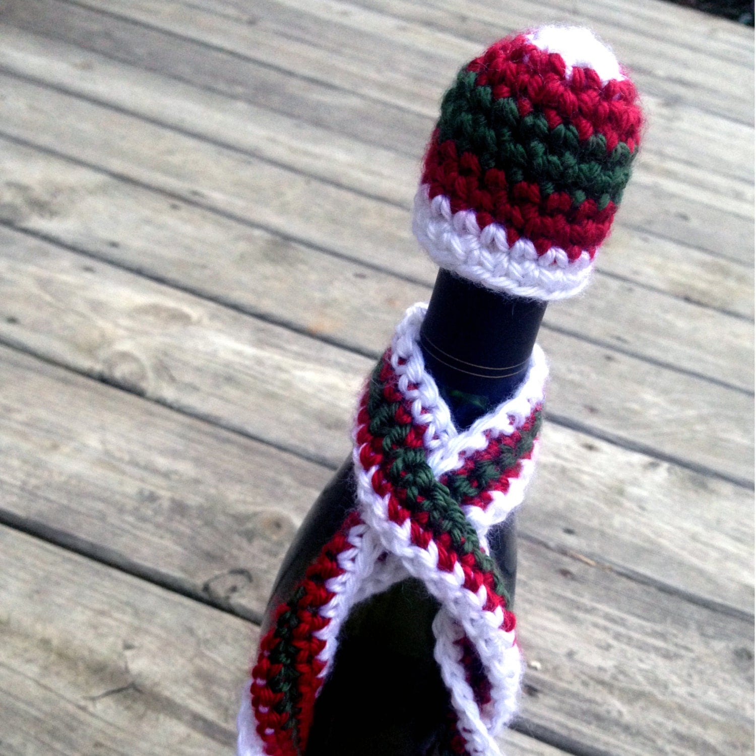 Wine Bottle Cozy Hat and Scarf Crochet PATTERN wine bottle