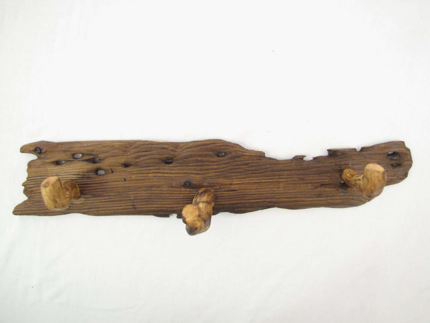 Driftwood Coat Rack Natural Reclaimed Wood by MissouriNatureArt