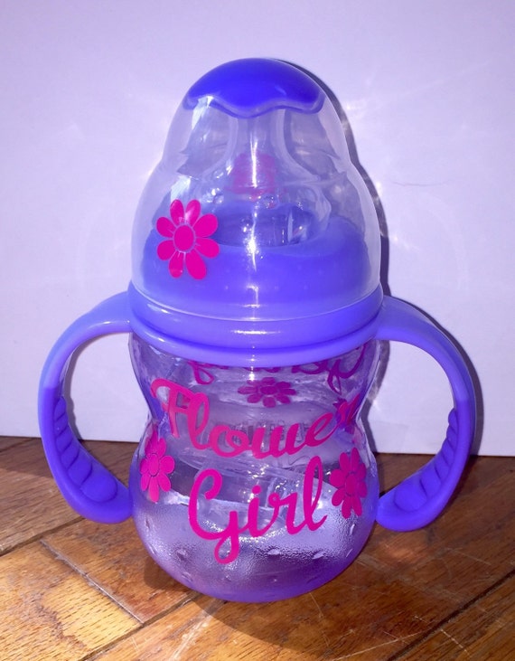 Flower Girl Gift Personalized Sippy Cup by BitsNPiecesBySK
