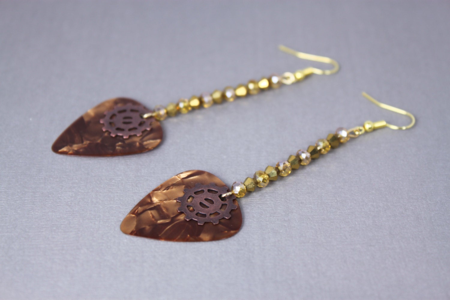 Rock and Roll Jewelry Guitar Pick Earrings by RockerchicBoutique