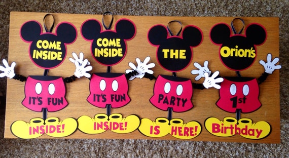 Mickey Mouse Congratulations Banner 1pc by CutestBowsOnTheBlock