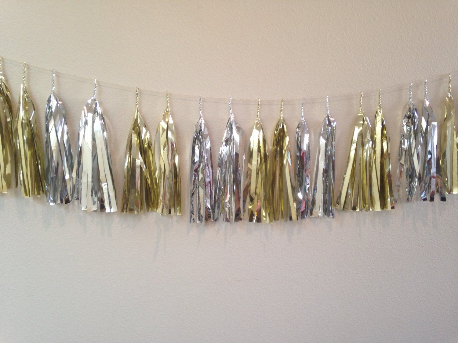 tassels garland metallic gold and metallic silver giant tassels garland metallic gold and metallic silver giant