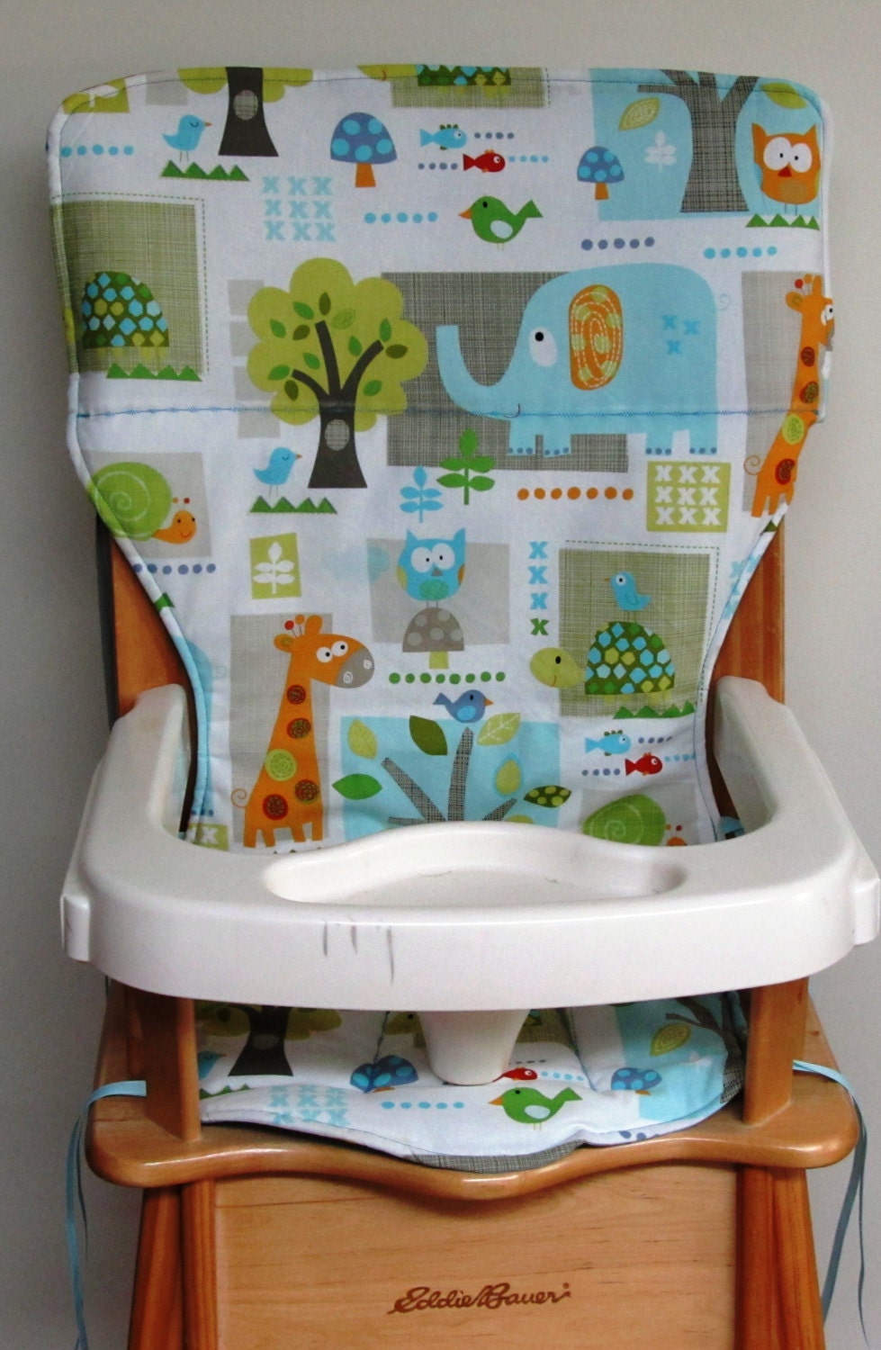 eddie bauer wooden high chair pad replacement cover land sea