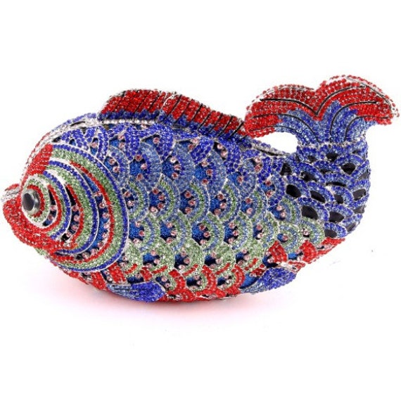 Items similar to Handmade Tropical Fish Handbag Purse Evening bag