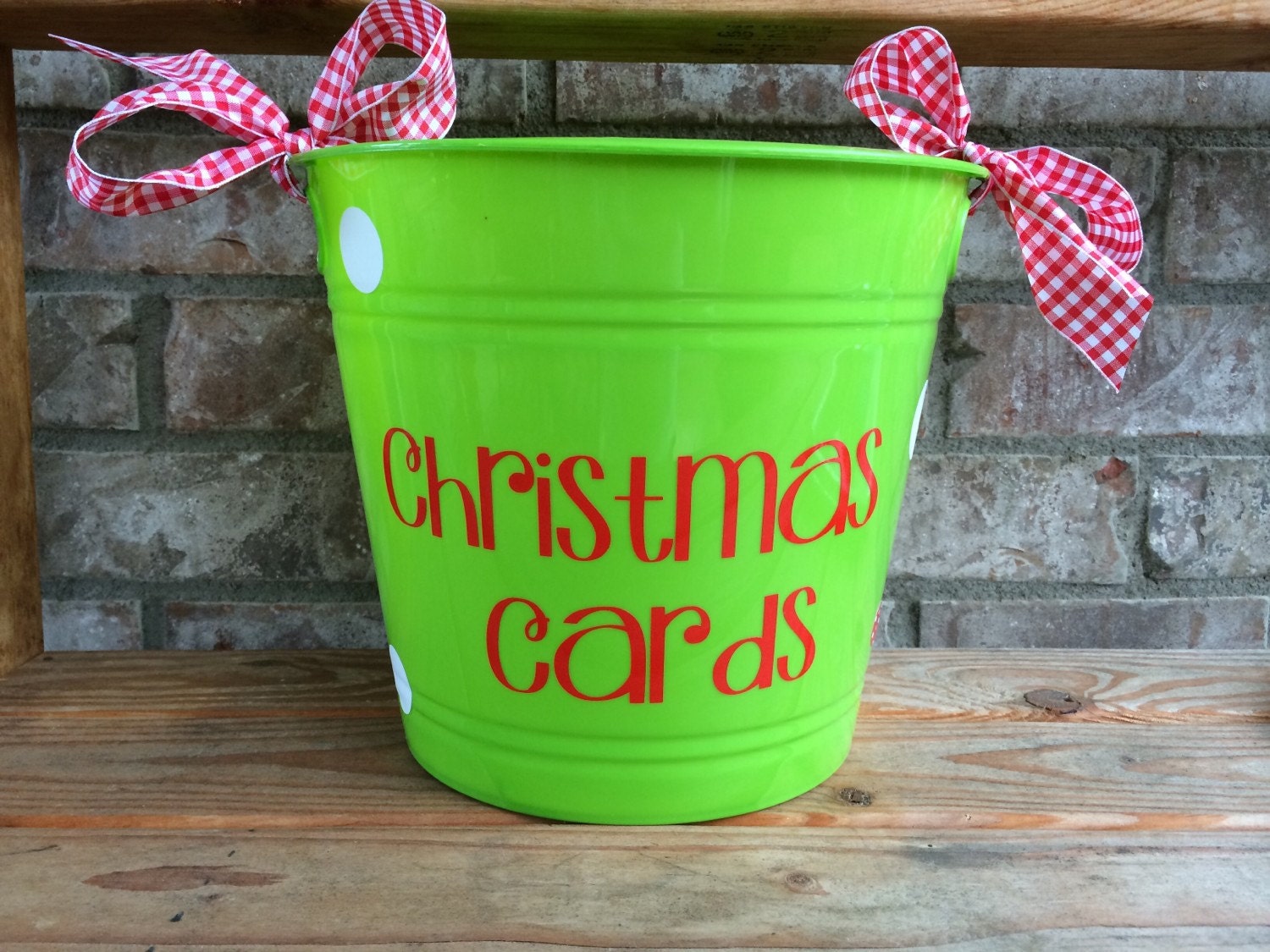 Christmas bucket by HappyToz on Etsy