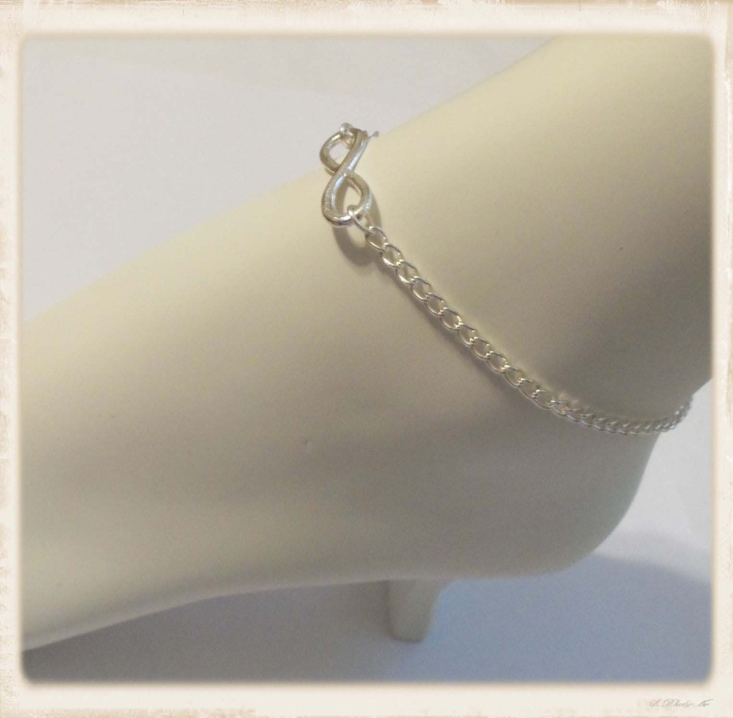 Infinity ankle bracelet silver infinity ankle bracelet foot