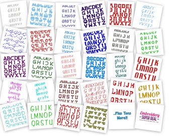 Embroidery Font Deal Part III 50 Brand NEW Machine Embroidery Font Sets Not Sold Before Set Number 3 for the Crazy Low Price of 9.99 in PES