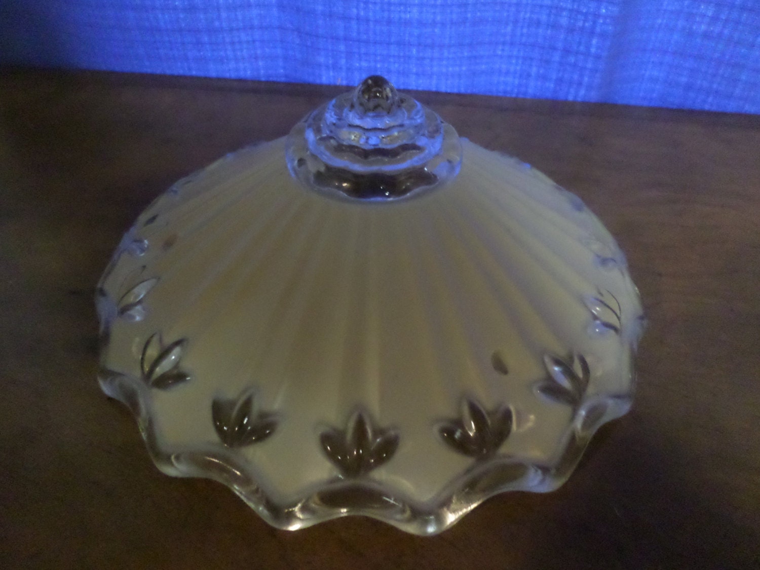 Vintage Glass Ceiling Light Cover Frosted Finish Excellent