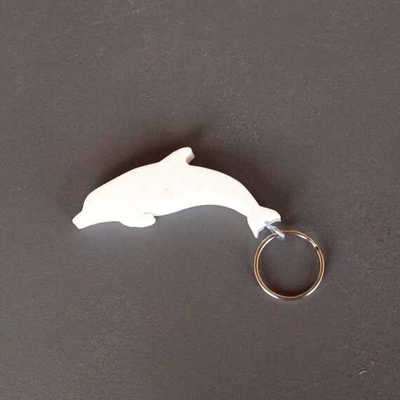 Dolphin Keychain Eco Friendly Recycled by WhiteSummerCreations