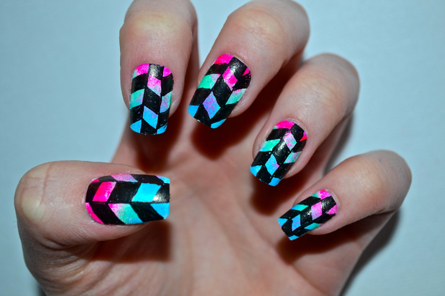 Multi-colored Nails - wide 4