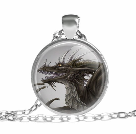 Dragon necklace steampunk pendant Jewelry DRAGON Necklace Handmade Jewelry MeaganEleonorParis(834)