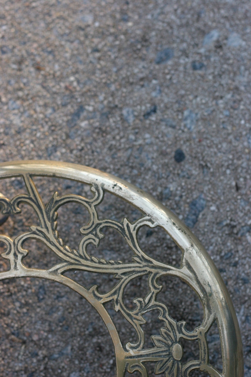 Vintage Brass Rolling Brass Plant Stand / Brass Plant Stand