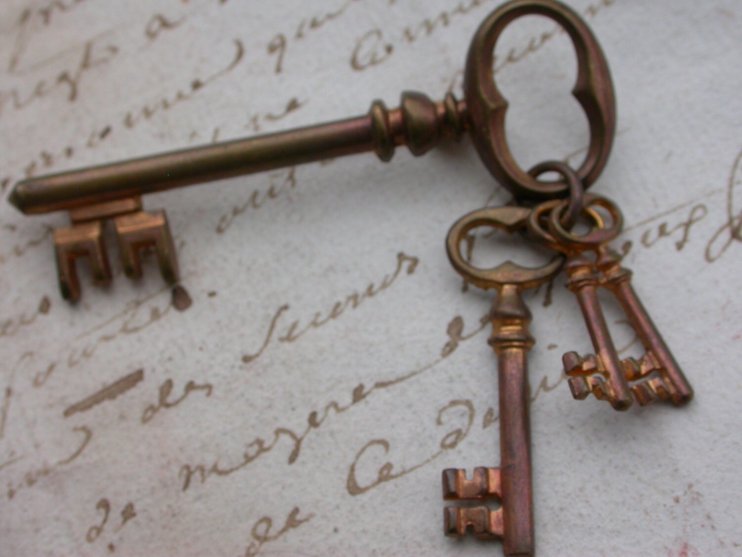 french Antique large key rustic bronze key brooch key pendant door key