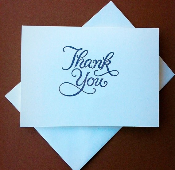 7 Thank you cards and envelopes. Cards are ivory 4x5.5