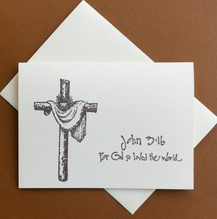 7 John 316 Christian faith blank note cards and envelopes