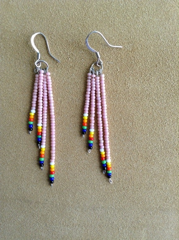 items similar to native american style seed bead earrings items similar to native american style seed bead earrings
