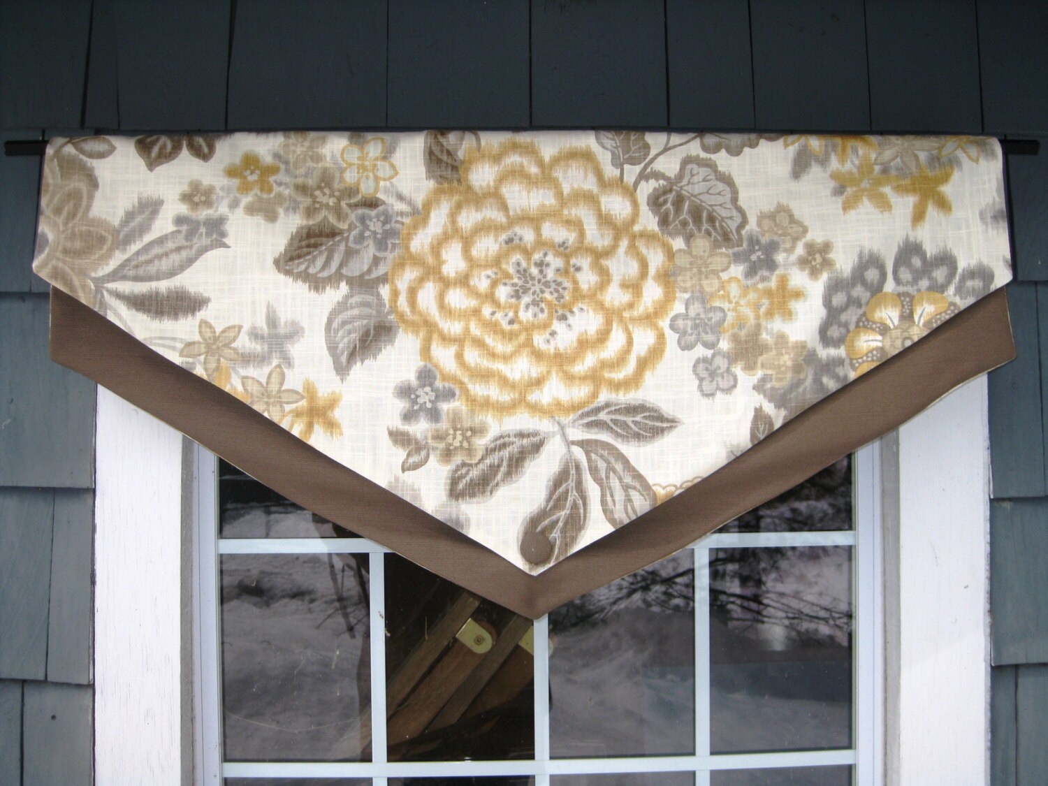 Valance Layered Triangle Window Treatment in P Kaufman's