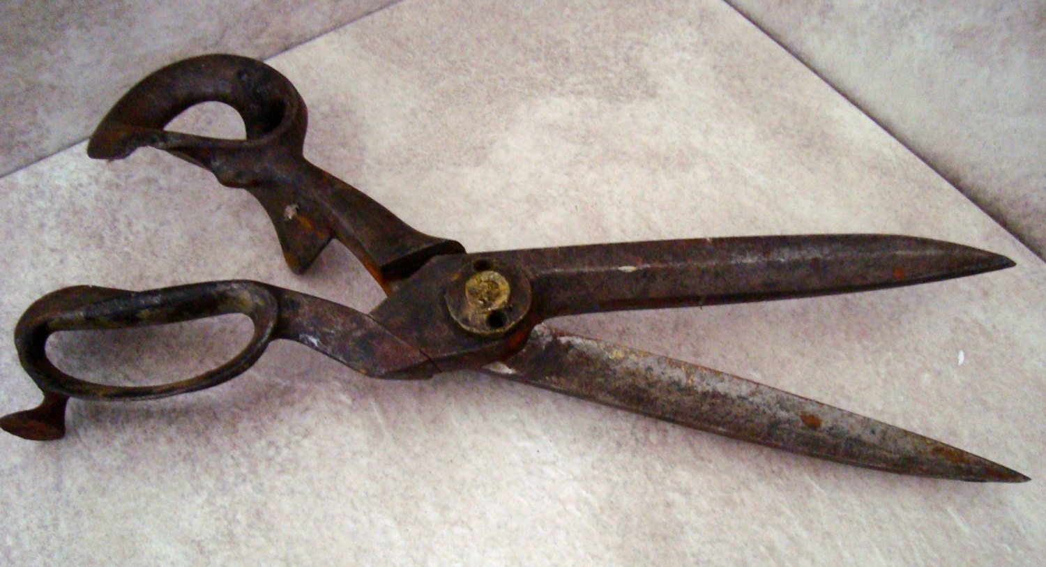Huge Heavy Duty Antique Scissors/Shears by EloisesVintageGarage
