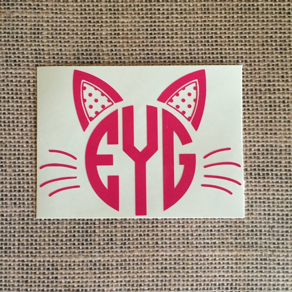 Cat Monogram Please read entire description