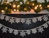 Snowflake garland ric rac Snowflake photo prop, frozen snowflake, Christmas Snowflake decoration, snowflake banner, snowflake window decor