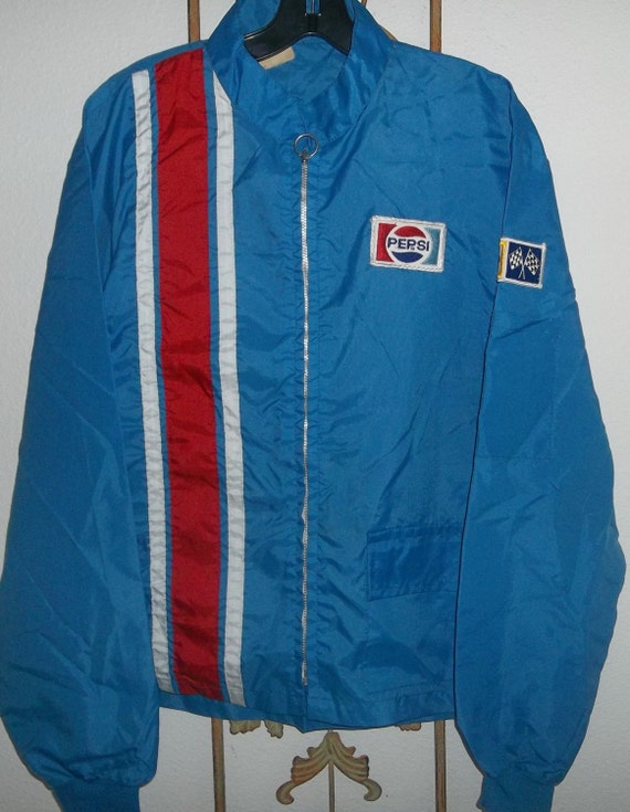 Vintage Pepsi Thin Lightweight Nylon Zip Up Racing by TheRemains