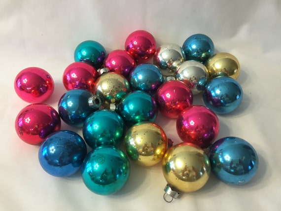 vintage multi colored christmas ornaments lot of 23 usa vintage multi colored christmas ornaments lot of 23 usa