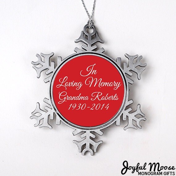 memorial christmas ornament personalized in loving by memorial christmas ornament personalized in loving by