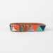 Blue & Orange Triangle - Leather Embroidered Dog Collar by FILLYDOG