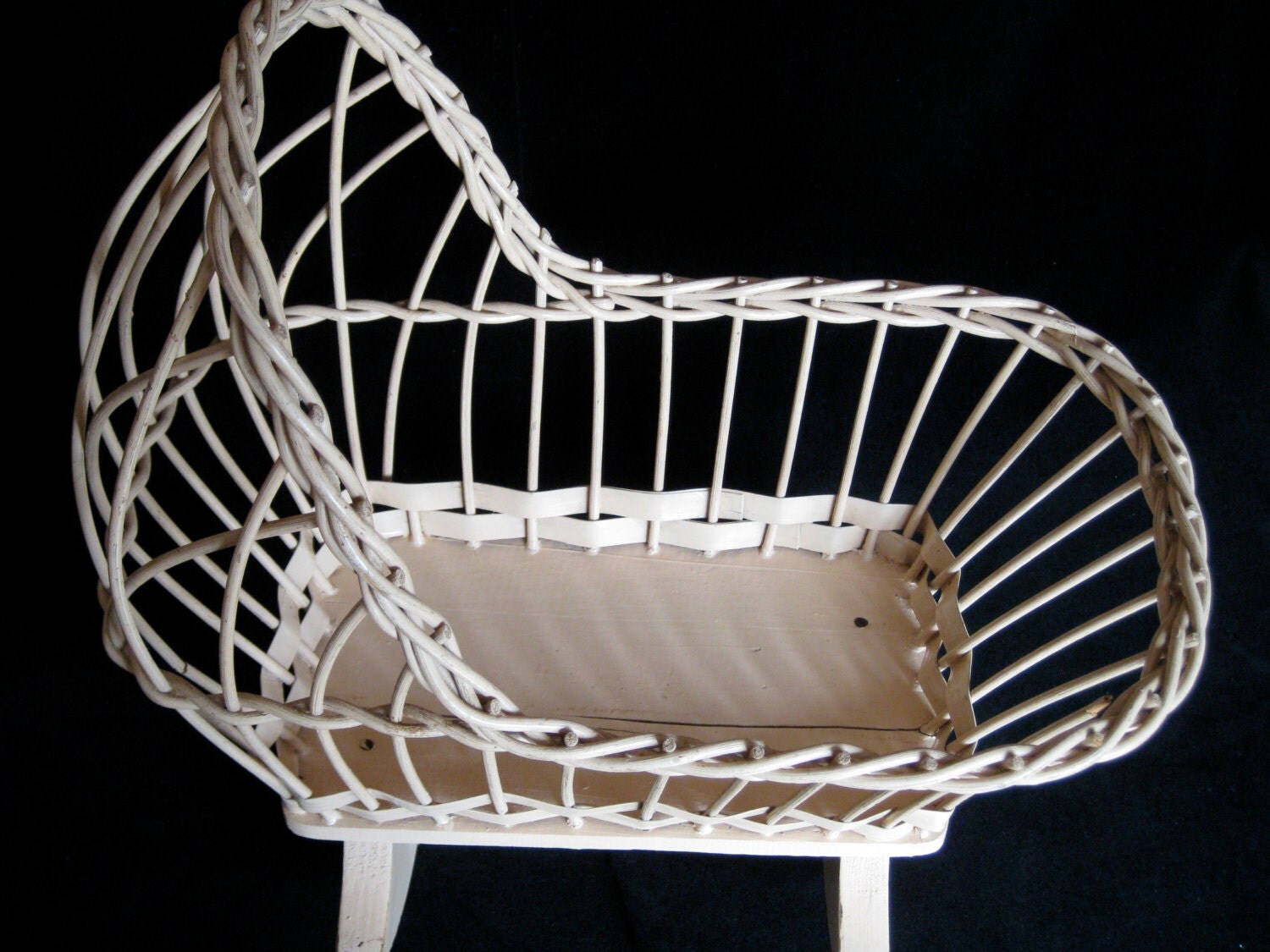 rattan doll cradle