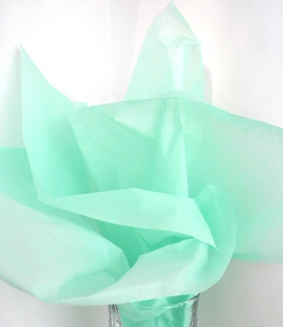Mint Green Tissue Paper 24 Sheets 20 x 30 of by CMWrapNShipSupply
