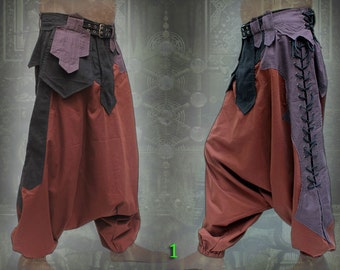 Sumerian Pants ~ apocalyptic neo tribal Aladdin sarouel Harem pantalon