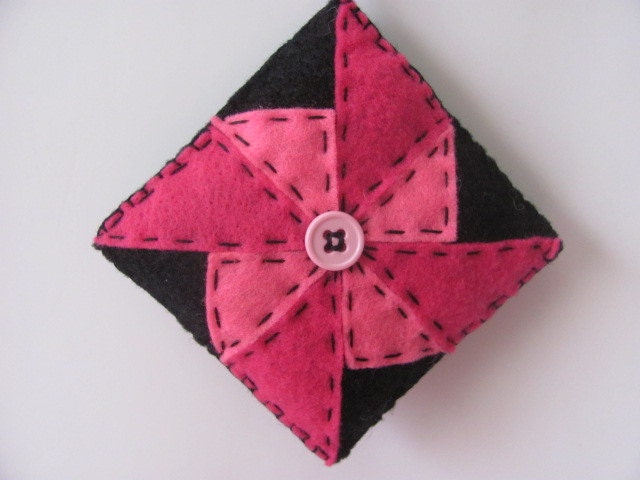 Pink Ornament Felt Pinwheel Ornament Pink Quilt Pattern