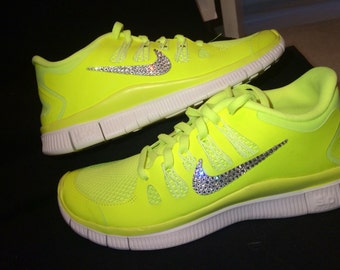 Nike Free 5.0 Volt Running Shoes with Swarovski Crystals