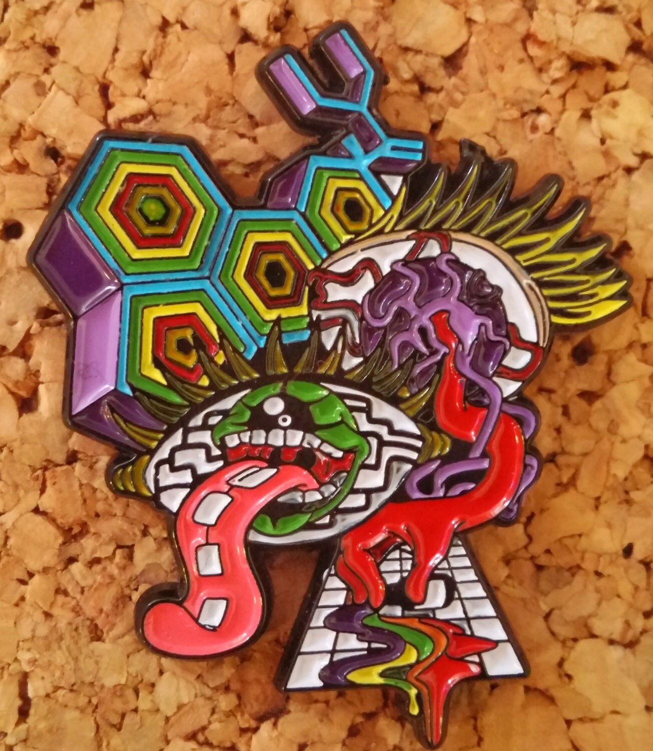 LSD 3d Molecule Pin