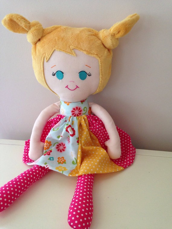 Handmade Rag Doll by DolliMixtures on Etsy