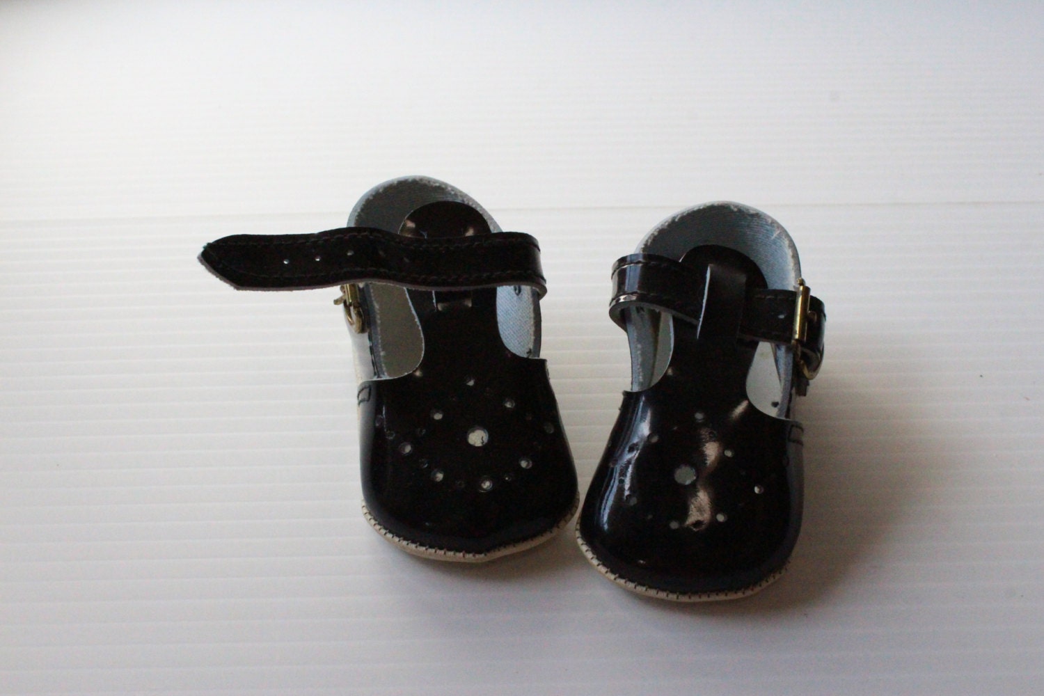 BABY DOLL SHOES 3.75 doll shoes Black Patent Leather