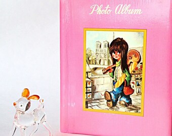 Les Mômes Album: Pink Photo Album, Circa 1968 or 1969, Michel Thomas, Mod, Kitsch,1960s Pop Art, Big Eyed Kids, Paris, Made in Japan