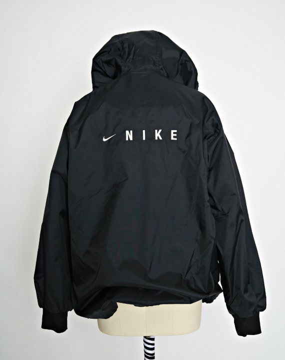 Vintage Nike Jacket 90s Nike Bomber Nike Windbreaker Black