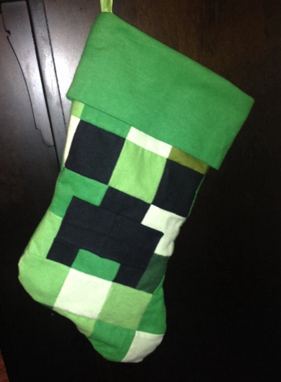 Minecraft Creeper Stocking ready to ship next day