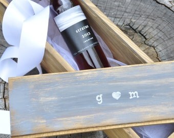 Wedding wine box ceremony first fight box memory box wedding time capsule anniversary box keepsake box customize hand stamped