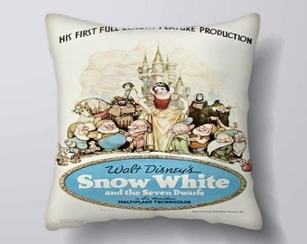 Snow White Movie Poster - Cushion Fabric Panel Or Case or with Filling