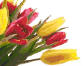 Tulips Cross Stitch Pattern *Pattern Only*