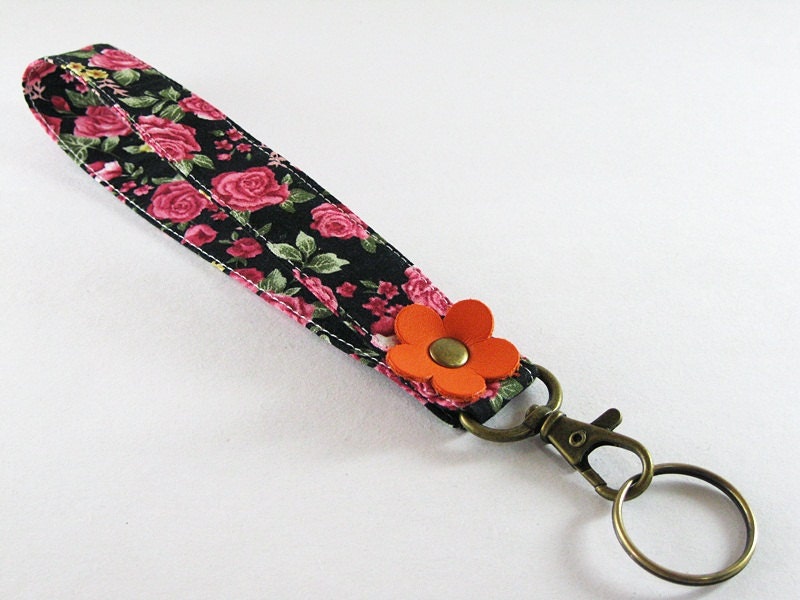 Long Fabric Key Chain Fabric Wristlet Key Fob Fabric