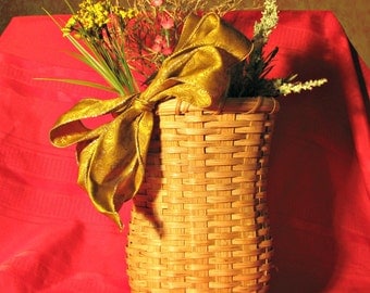 Woven Wall Basket for Wedding Gift, Decorative Carrier for Dried Flowers, Corset Shaped Handmade Basket, Gift for Her, Gift for Bride