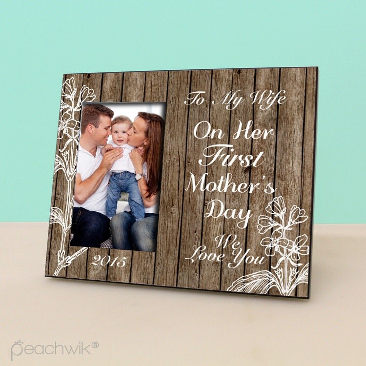 Happy First Mother's Day Frame Rustic Frame New Mom